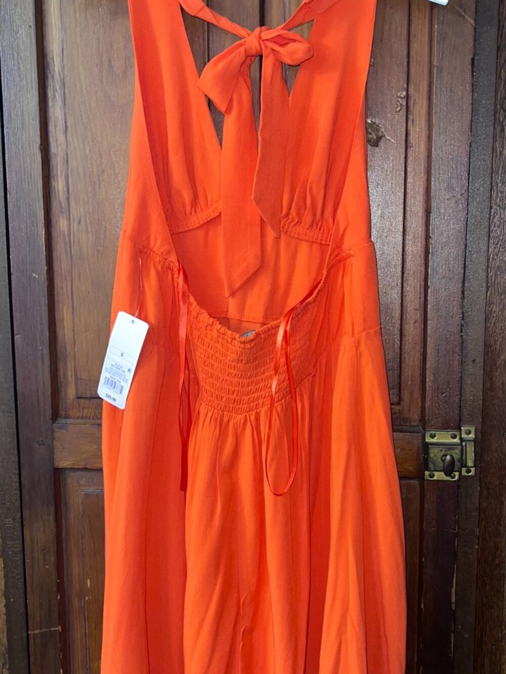 Wild Fable Orange Halter Sundress for Cocktail Day Party Sundress - Picture 7 of 11